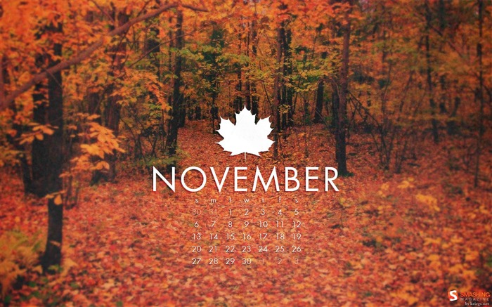 The Hush-November 2011-Calendar Desktop Wallpaper Views:9686 Date:2011/11/1 23:08:10