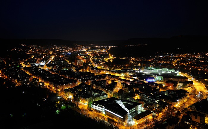 noite da cidade - fotografia da paisagem urbana Papéis de parede da área de trabalho Visualizações:12260