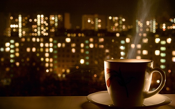 tasse de café-La photographie de paysage urbain wallpaper Vues:29543