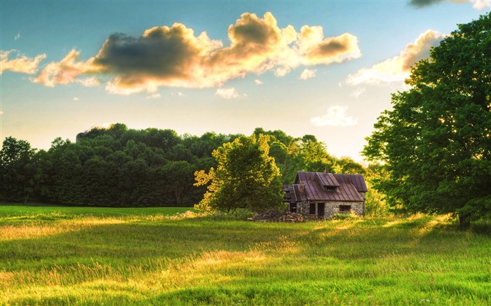 fondo de pantalla de casa-Hermoso paisaje natural Vistas:40216