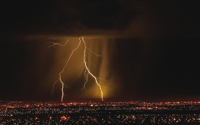 la foudre la nuit-Nature Fonds d'écran Vues:16822