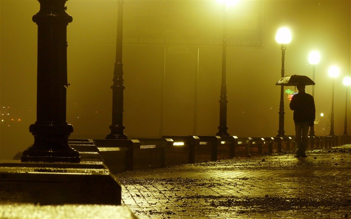 allée la nuit-Wallpaper photographie de paysage urbain Vues:16352