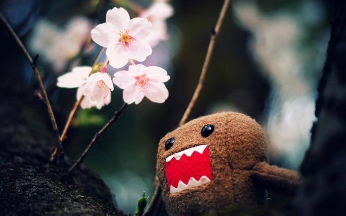 domo kun y flores del árbol-linda foto de escritorio de diseño divertido Vistas:19595