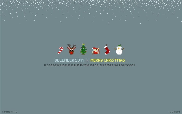 pixel-December 2011-Calendar Wallpaper Views:9557 Date:2011/12/1 0:06:17