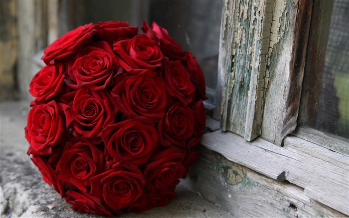 Bouquet de roses rouges de mariage-Image de bureau Amour Série Vues:20742