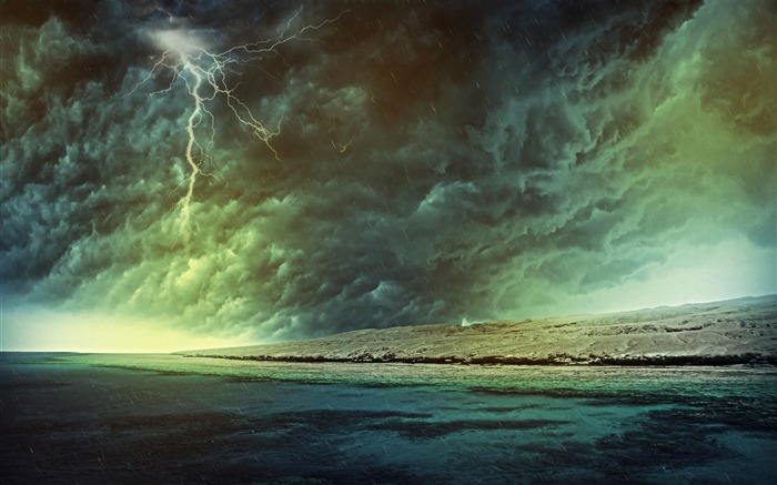 tempête en mer-Desktop Creative Design Fonds d'écran Vues:24819