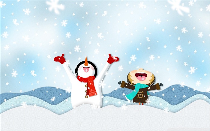 snowing illustration-the cold winter landscape Desktop Views:31140 Date:2011/12/9 23:21:52