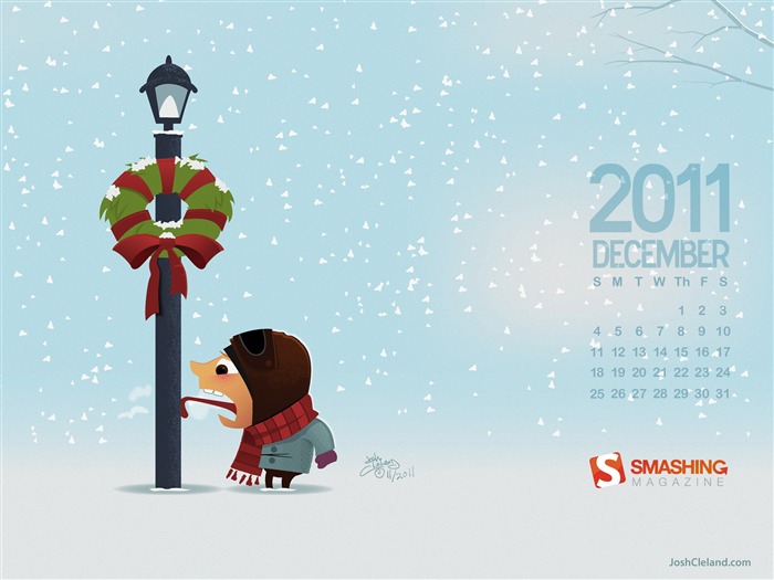 tongue stuck on lamppost-December 2011-Calendar Wallpaper Views:9127 Date:2011/12/1 0:19:34