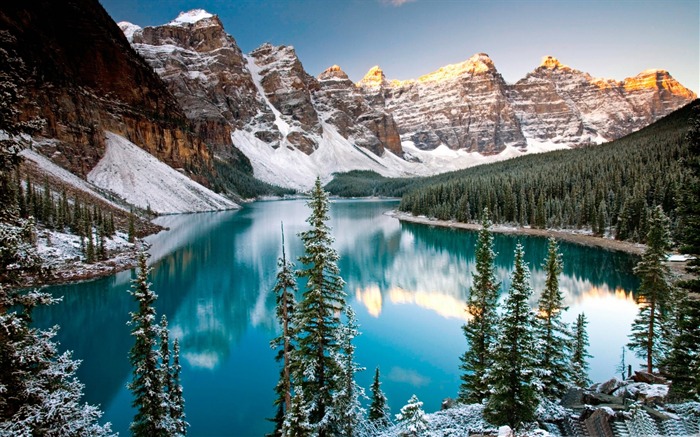 d'hiver au lac Moraine Alberta Canada-l'hiver le thème papier peint de bureau Vues:25808