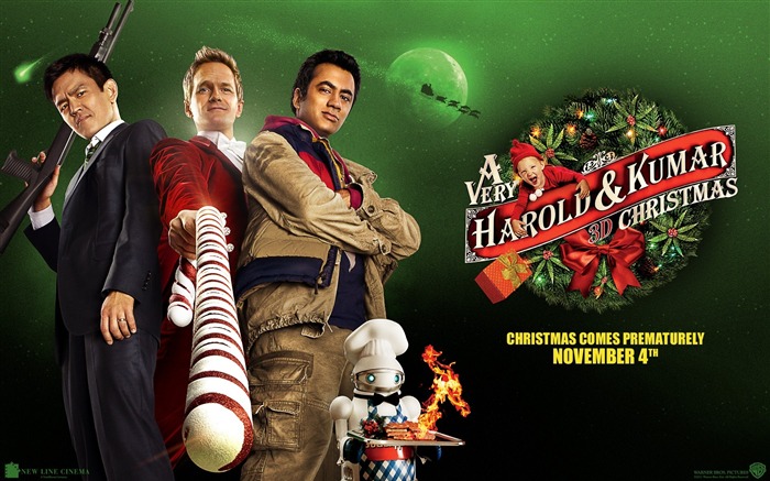 Un fondo de pantalla de película HD de Harold y Kumar para Navidad 01 Vistas:8963