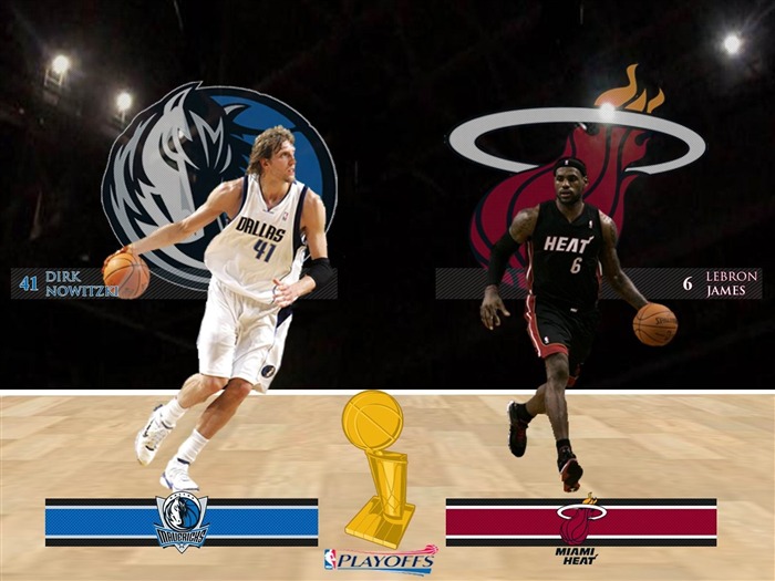 Dirk Nowitzki et LeBron James-NBA2012 Basketball la sélection Fond d'écran Vues:17011