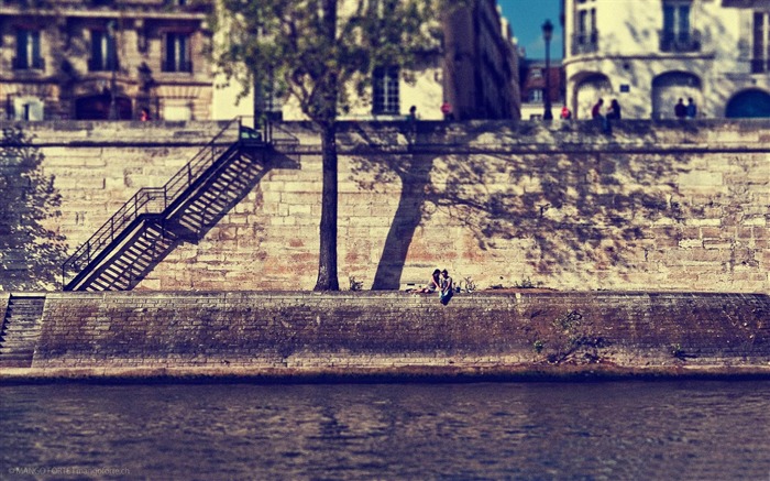 Seine - o papel de parede da fotografia da paisagem da cidade Visualizações:10518