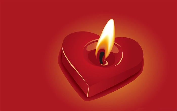 candle heart-Happy Valentines Day theme desktop wallpaper Views:12380 Date:2012/1/31 10:24:30