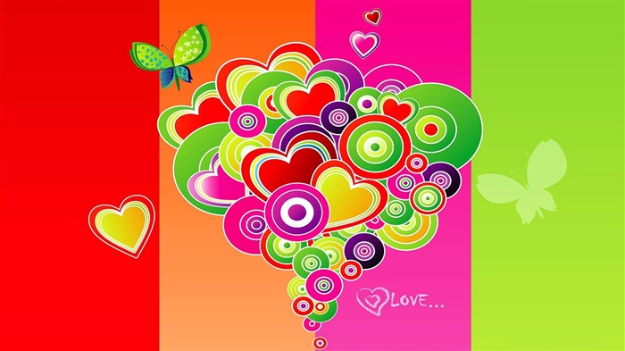 love -Happy Valentines Day theme desktop wallpaper Visualizações:8285