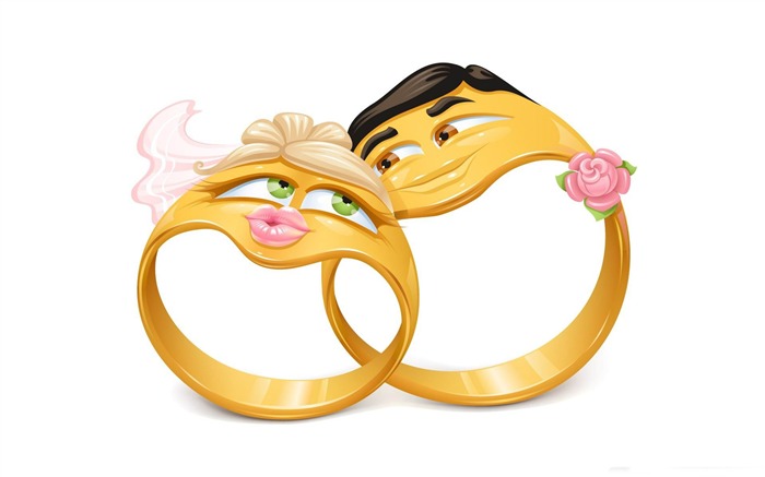 wedding rings-Happy Valentines Day theme desktop wallpaper Views:14192 Date:2012/1/31 10:14:36