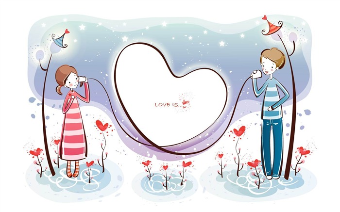 whispers-Romantic Valentines Day Vector wallpaper album Views:10503 Date:2012/1/12 13:37:31