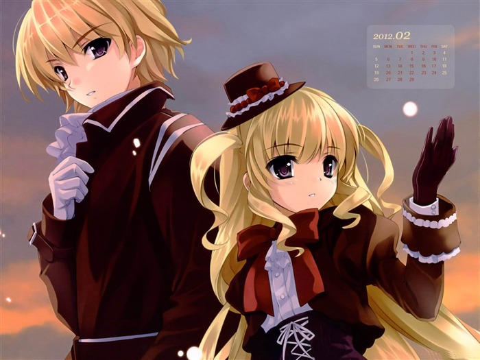 Anime 01-February 2012 calendar desktop themes wallpaper Views:11570 Date:2012/2/2 22:44:35