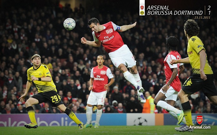 Arsenal 2-1 Dortmund-Arsenal 2011-12 temporada Desktop wallpaper Visualizações:11375