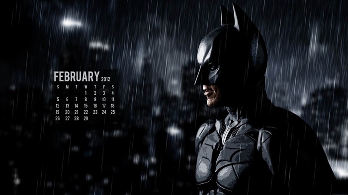 Batman-February 2012 calendar desktop themes wallpaper Views:20686 Date:2012/2/2 22:48:15