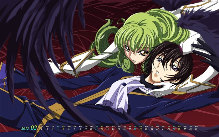 Code Geass-February 2012 calendar desktop themes wallpaper Views:20206 Date:2012/2/2 22:52:04