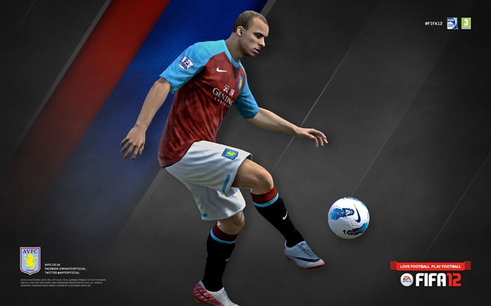 FIFA12 Gabby Agbonlahor-Aston Villa阿斯顿维拉足球俱乐部高清桌面壁纸 浏览:11209