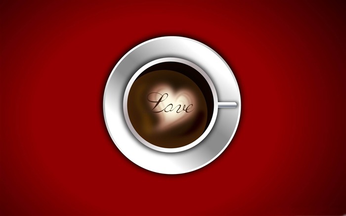 coffee with love-Happy Valentines Day theme desktop wallpaper Views:11058 Date:2012/2/8 23:09:15