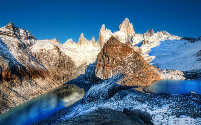 Les lacs de montagne hdr-Belle image paysage de montagne Vues:18918