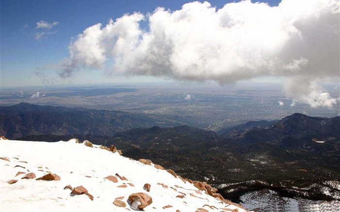 neve de montanha-paisagem natural papel de parede de mesa Visualizações:10371