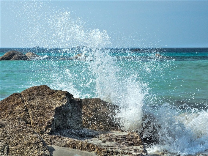 Fondo de pantalla de paisaje vago de playa pequeña Vistas:13655