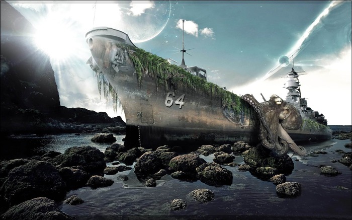 shipwreck-PS creative theme design pictures Views:12701 Date:2012/2/6 0:00:41