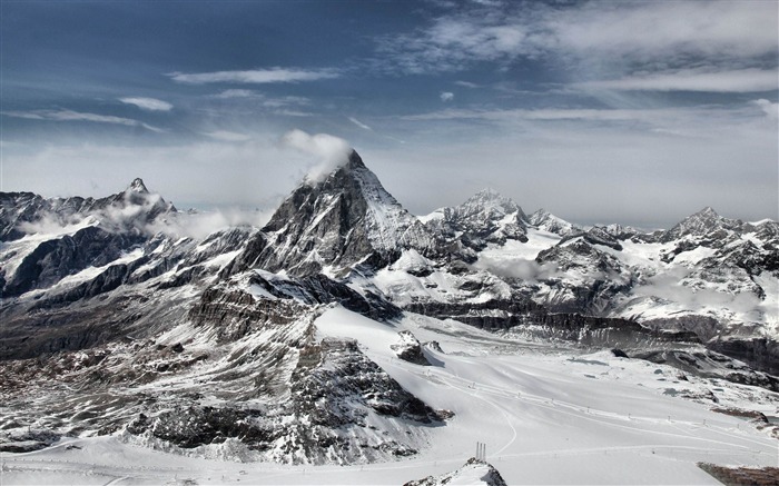 des sommets enneigés-Belle image paysage de montagne Vues:13411