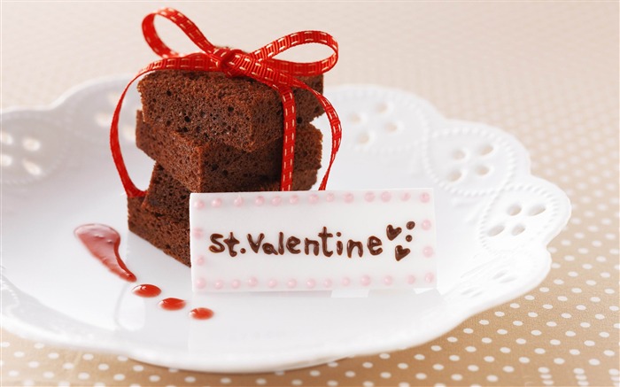 st valentin gâteau-Happy Valentines Day fond d'écran thème Vues:12412