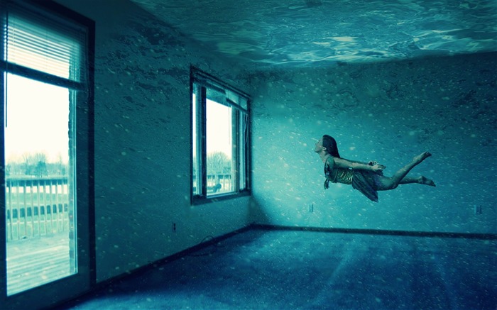 underwater room-PS creative theme design pictures Views:25518 Date:2012/2/6 0:11:42