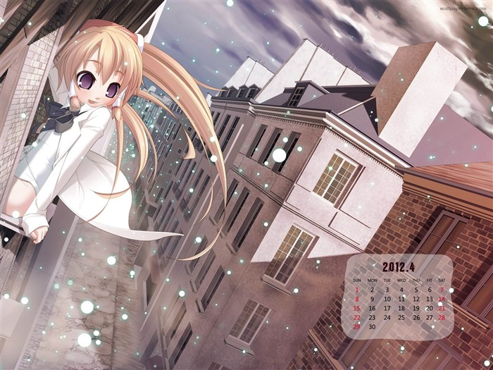 Anime Girl-April 2012 calendar themes wallpaper Views:8899 Date:2012/3/29 1:26:44