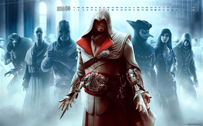 Papel de parede dos temas do calendário Assassin Creed-April 2012 Visualizações:9260