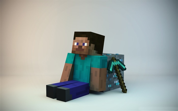 minecraft guy-3D creative design wallpaper Views:104113 Date:2012/3/17 22:50:15