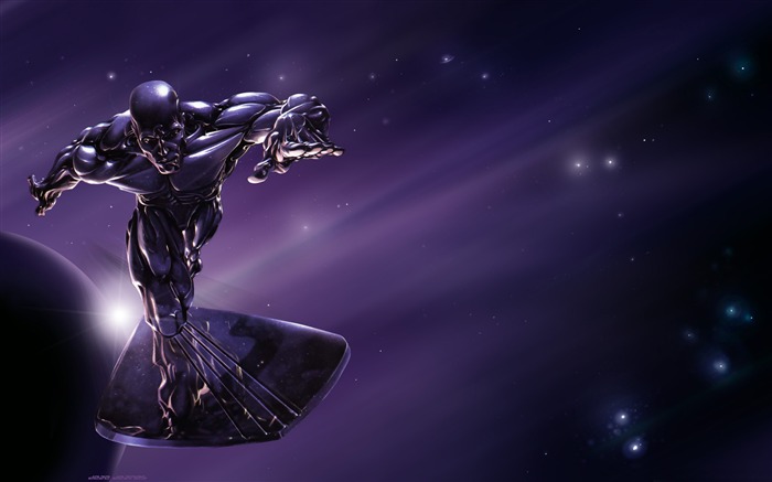 silver surfer superhero-3D creative design wallpaper Views:25706 Date:2012/3/17 22:46:28