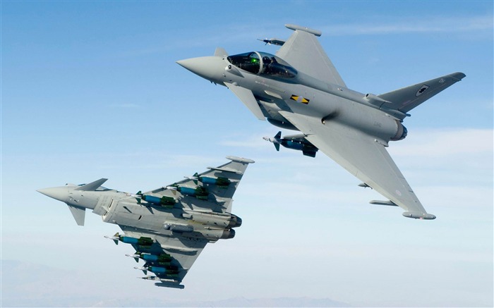 Eurofighter Typhoon-Military aircraft HD wallpaper Visualizações:17906