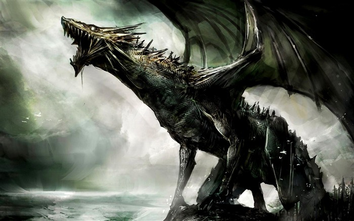 Ferocious dragon-Dragon theme artistic design wallpaper Views:36499 Date:2012/4/17 13:36:42