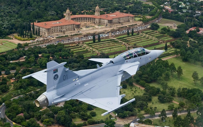 Saab JAS 39 Gripen -Military aircraft HD wallpaper Visualizações:15910