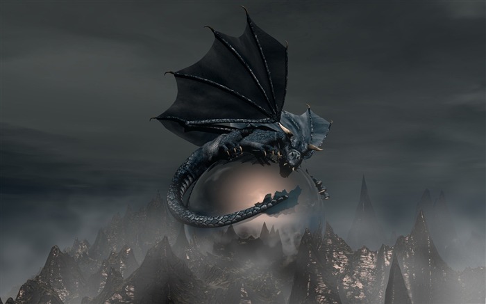 black dragon-Dragon theme artistic design wallpaper Views:35643 Date:2012/4/17 13:31:07