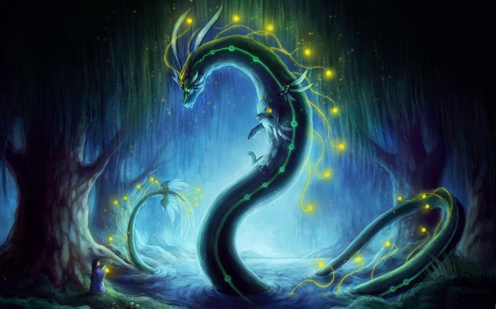 blue Dragon-Dragon theme artistic design wallpaper Views:23410 Date:2012/4/17 13:31:53