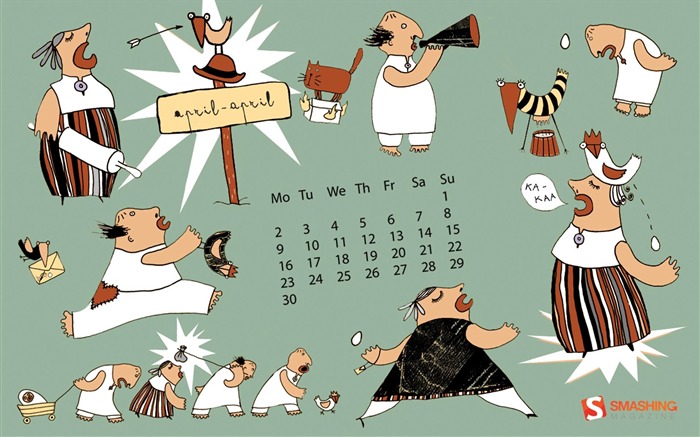 ocupado-abril 2012 calendário temas papel de parede Visualizações:9382