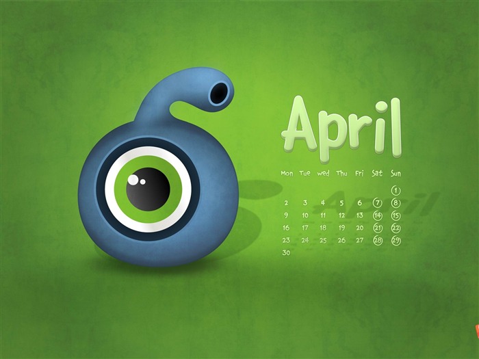 invasão da primavera - abril 2012 calendário temas papel de parede Visualizações:7474