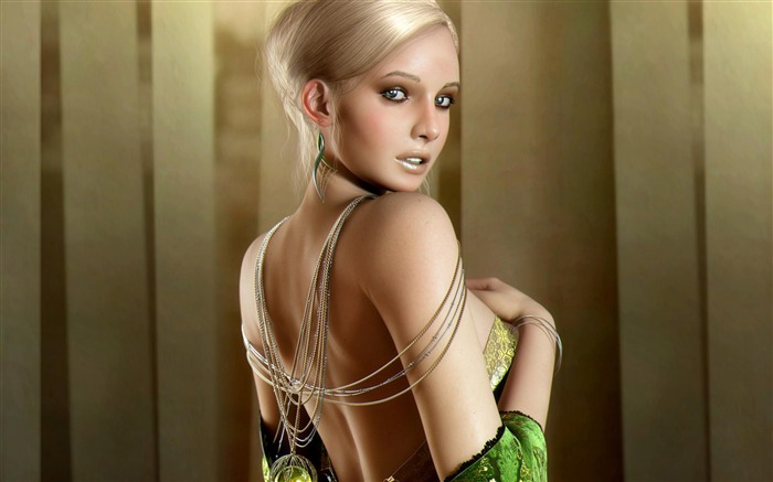 3d girl-Beautiful photo wallpaper Visualizações:14690