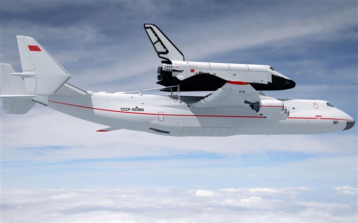 Antonov 225 Space Shuttle-Military aircraft fondo de pantalla HD Vistas:30581