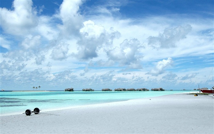 Maldives beach-Natural landscape HD wallpaper Views:17446 Date:2012/5/16 23:36:25