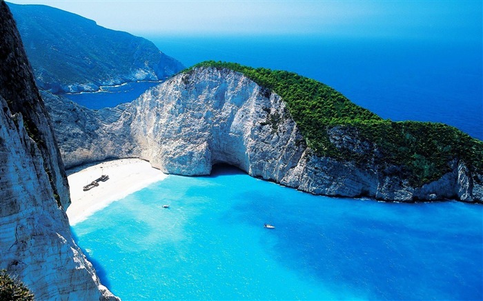 Navagio Bay Grecia-paisaje natural fondo de pantalla HD Vistas:97556