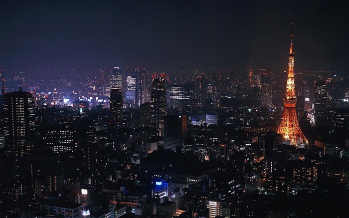 Noche Tokyo Tower-City Travel fondo de pantalla Vistas:44520