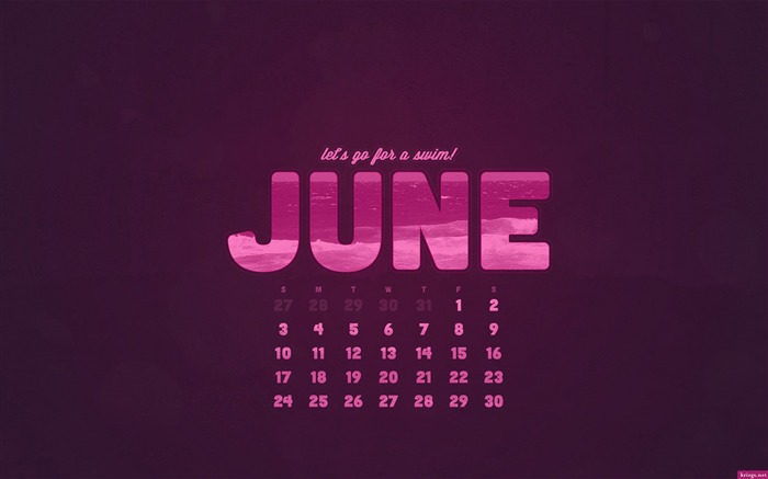 Junio ​​de 2012 calendario temas de escritorio fondo de pantalla Vistas:30045